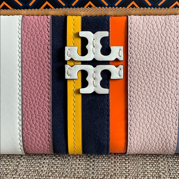 Tory Burch Web Zip Continental Wallet Cardamon - Picture 2 of 8